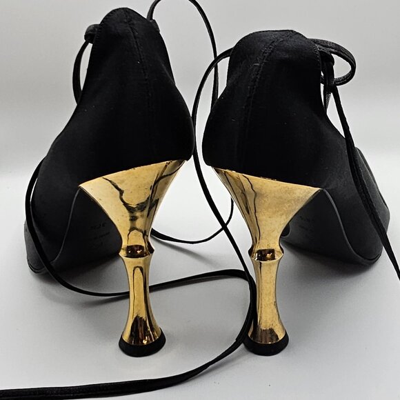 Bernard Figueroa Black Sculptural Stiletto Heels – Size 37.5 (US 7.5) - Picture 5 of 8